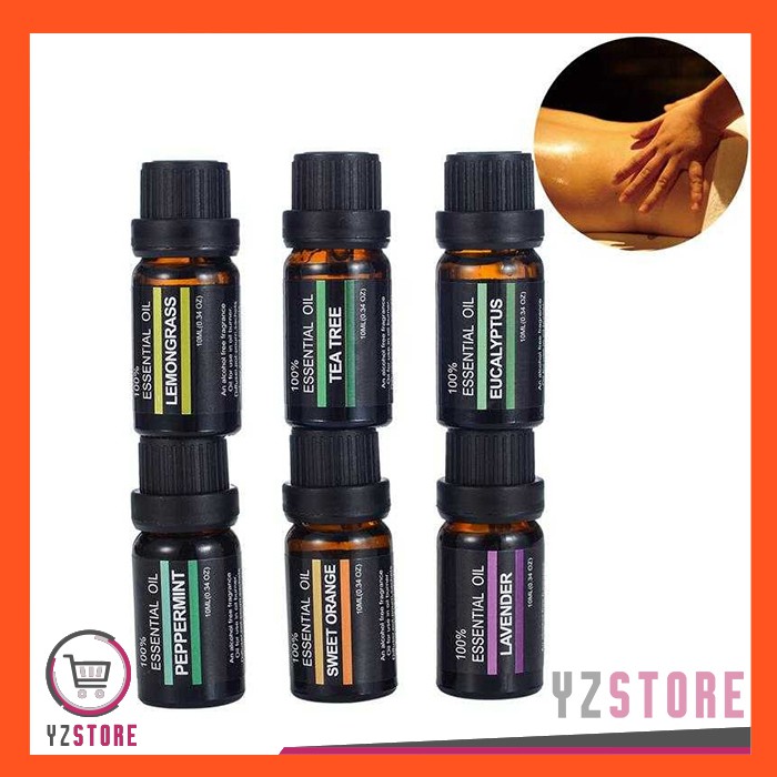 Essential Oil Aroma Terapi Aromatherapy Pengharum Ruangan Fragrance Oils Aromatherapy 10ml 6PCS YZ73