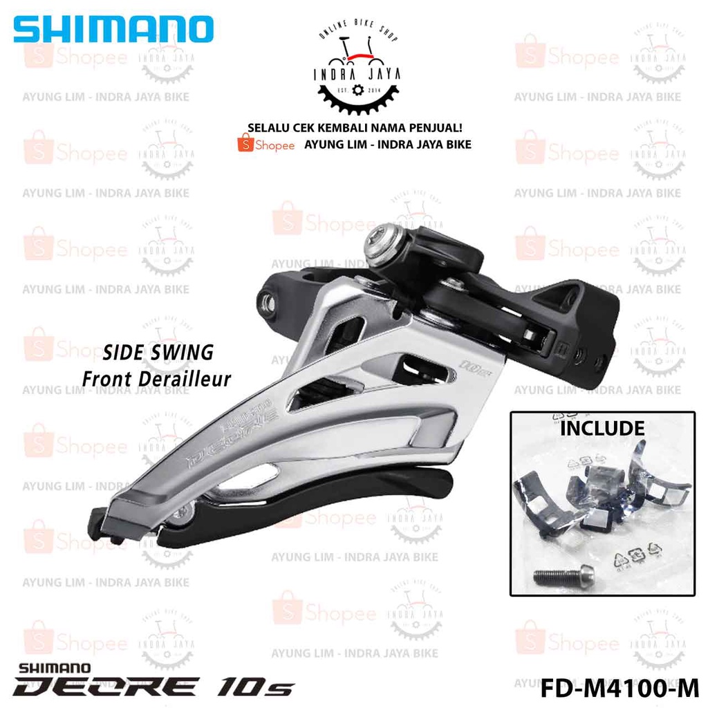 SHIMANO - FD DEORE (FD-M4100-M) - 2 X 10SPEED - 34.9 mm W/adpt 31.8 mm