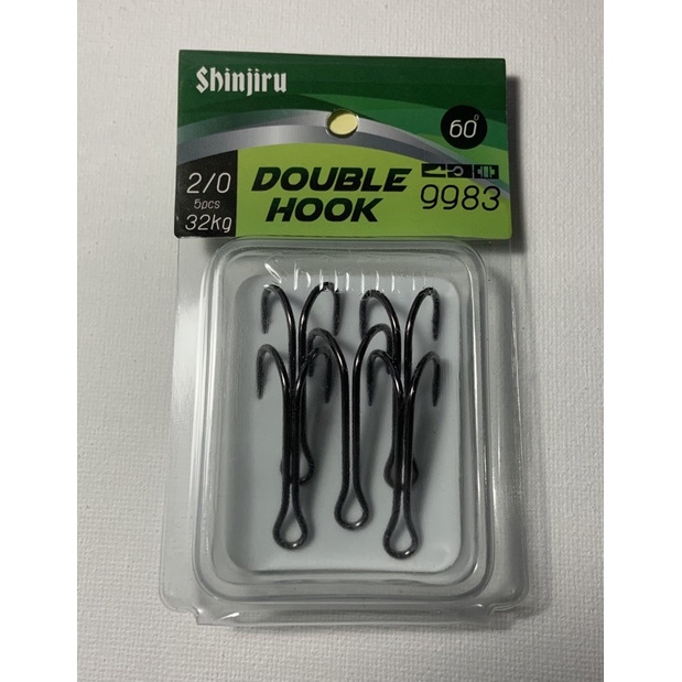 Double Hook shinjiru 60° black nickel-2/0