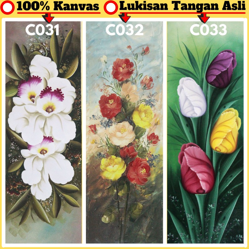 Lukisan Tangan Kanvas Pajangan Ruang Tamu Ruang Makan Dekorasi Ruangan Hiasan Dinding