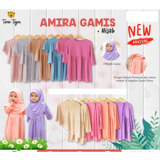 Twin Tiger Amira Gamis Set Anak Ukuran SML