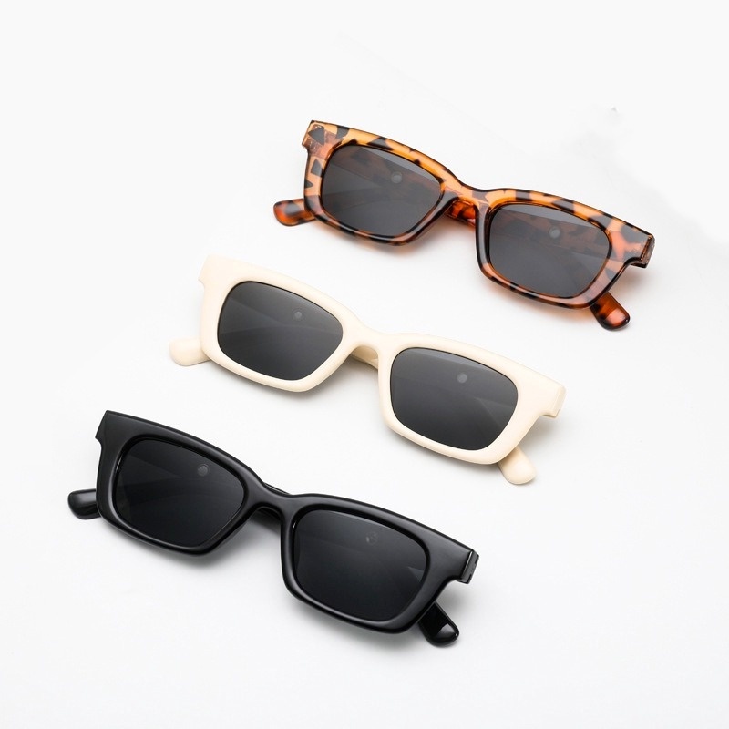 (YUZHU) COD Kacamata Hitam Bentuk Persegi Panjang Gaya Korea Untuk Wanita Kacamata Hitam Rectangle Sunglasses Women