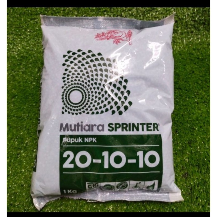 Npk mutiara Sprinter 20 - 10 - 10, pupuk daun, pupuk rumput, 1 kg