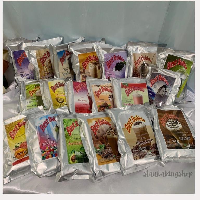 

[KODE PRODUK AQRVT7652] Best Bubble Ice Blended Powder 500gr | Bubuk Minuman | Bubble Drink | Powder Drink