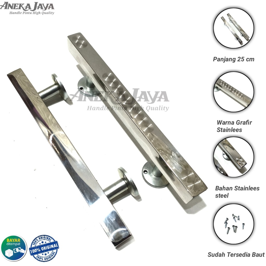 handle pintu rumah 25 cm Murah stainless tarikan pintu rumah gagang pintu minimalis terbaru