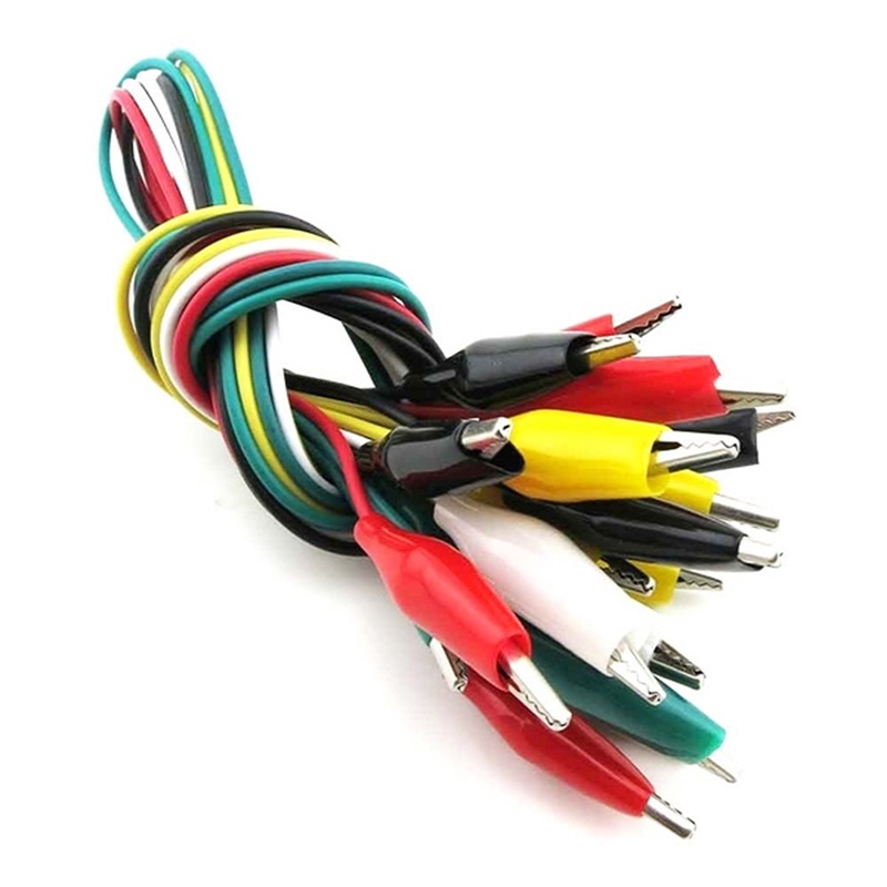 (Ready Stock) 10 Pcs Kabel Jumper Klip Buaya Dua Sisi Untuk Tester Power Elektronik