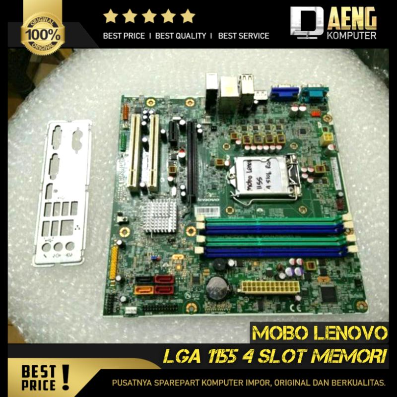 Motherboard Mainboard Mobo ddr3 Intel PC Lenovo Socket 1155 4 Slot Memory Original Murah
