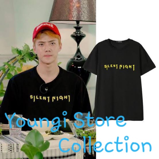 BAJU KAOS TSHIRT EXO SEHUN SILENT NIGHT KPOP IMPORT QUALITY