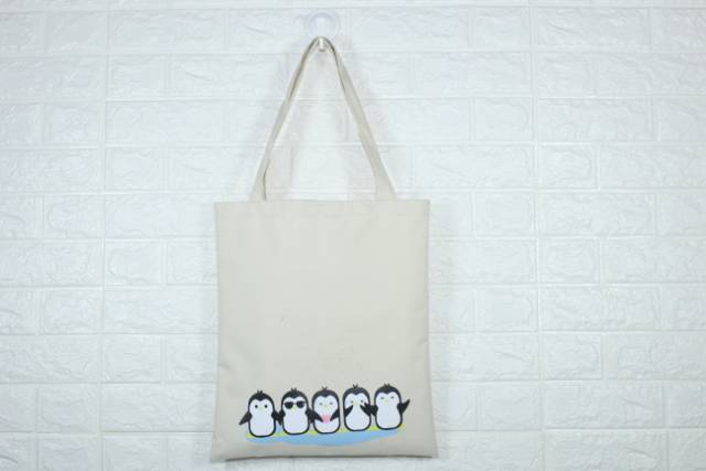 Totebag Semi Canvas Pinguin