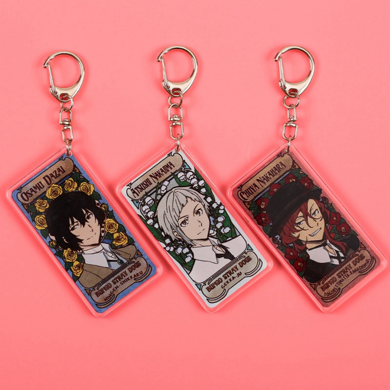 Gantungan Kunci Bentuk Bungo Stray Dog Bean Eyes Bahan Pvc