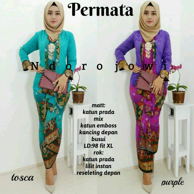 Kebaya modern // kebaya batik / kebaya batik modern / batik kutubaru // kebaya permata set