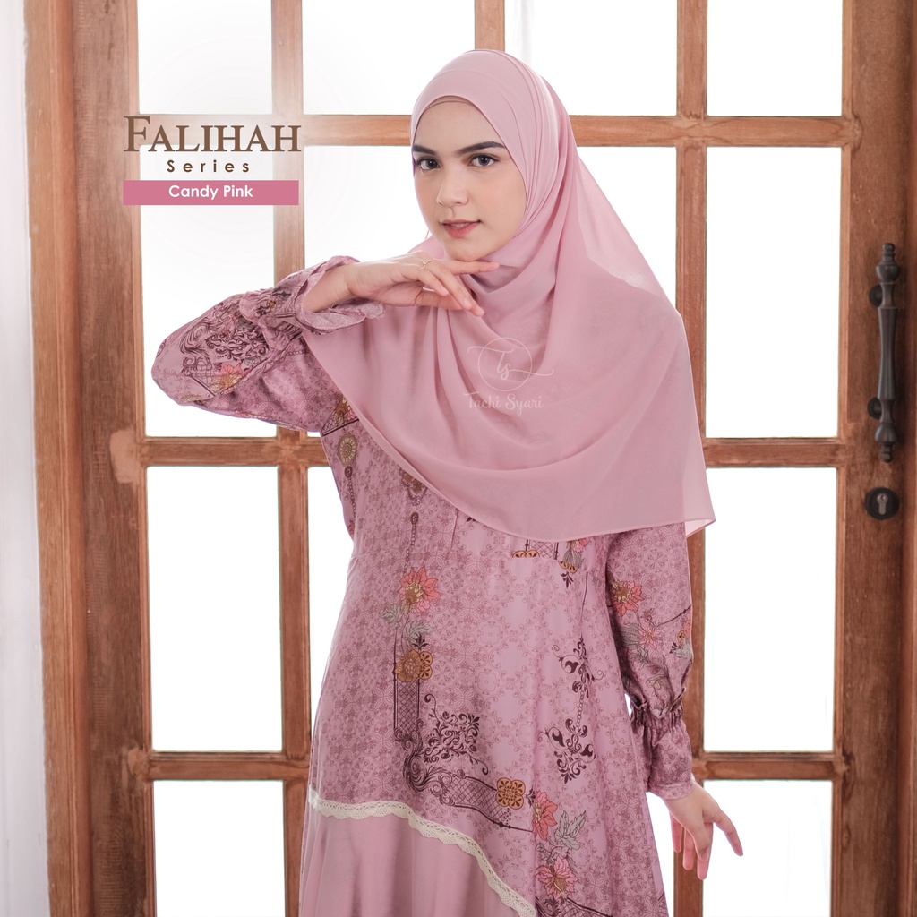 Falihah Series Gamis Set Pashmina ( Gamis &amp; Pashmina ) By Tachi Syari