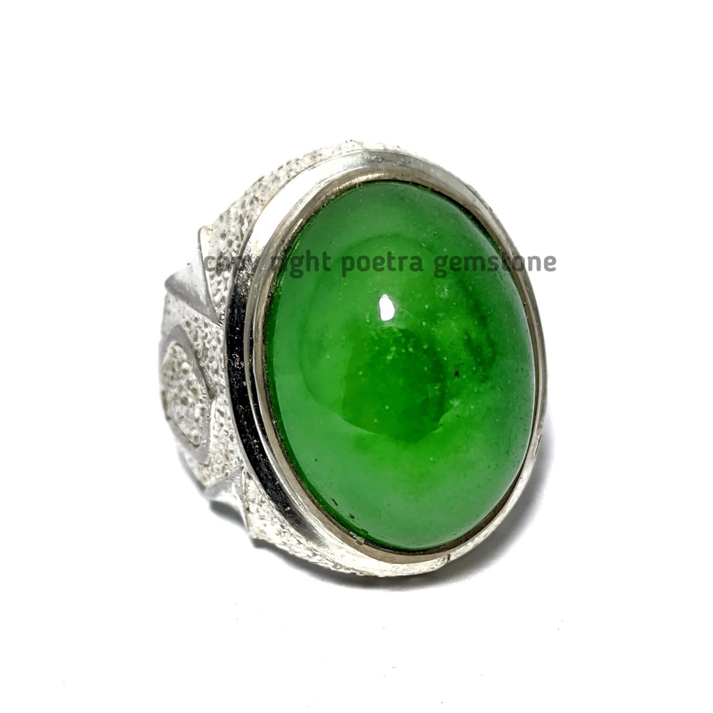 Natural Batu Akik Giok Burma Jade it Jade Ring Alphaka GBJ03