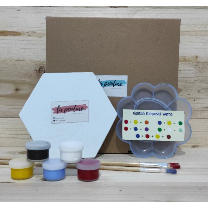 

mini painting kit set | set alat lukis | DIY Painting TANPA EASLE