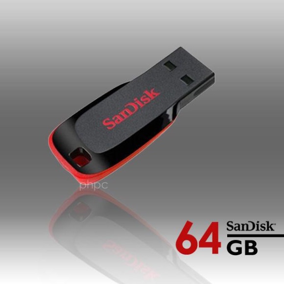 Sandisk 64GB Flashdisk Cruzer Blade 64 GB Original WATERPROOF Garansi!