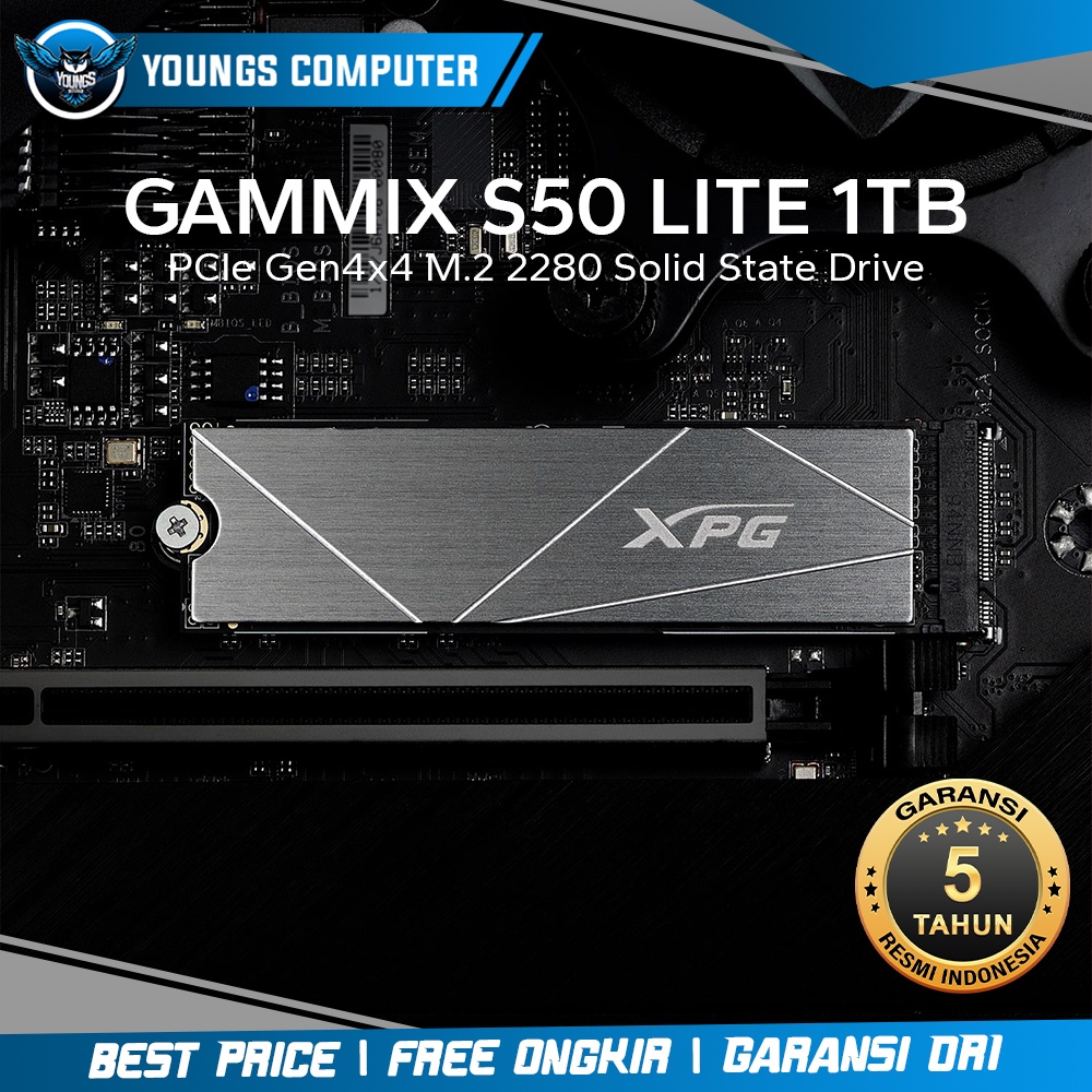 NVME ADATA XPG GAMMIX S50 LITE 1TB | PCIe 4.0 SSD Gen4x4 M.2 2280