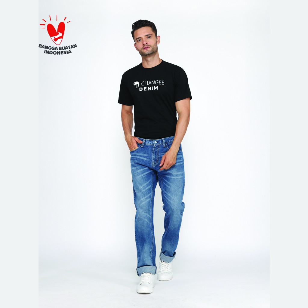 Premium Soft Wear Standard Men Jeans Blue Vintage