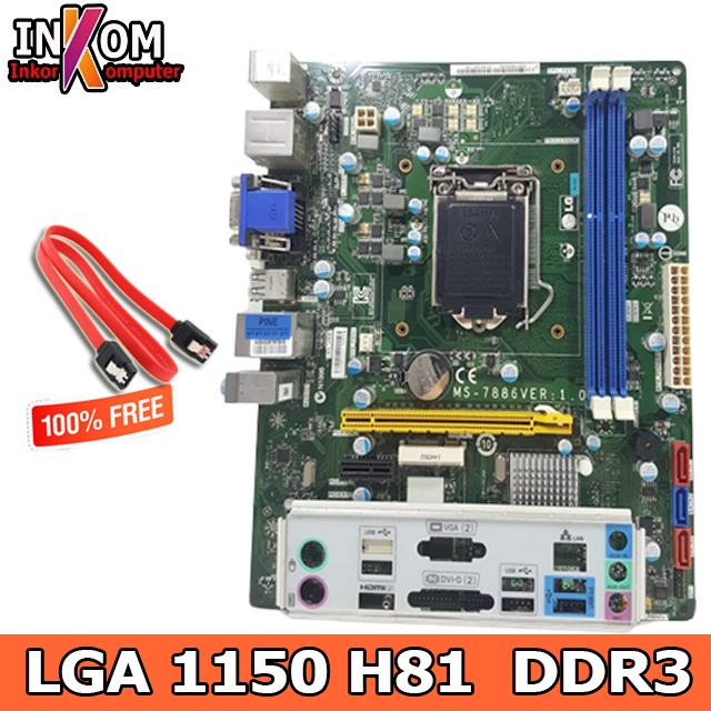 Motherboard Mobo Mainboar Intel LGA 1150 H81 Asrock