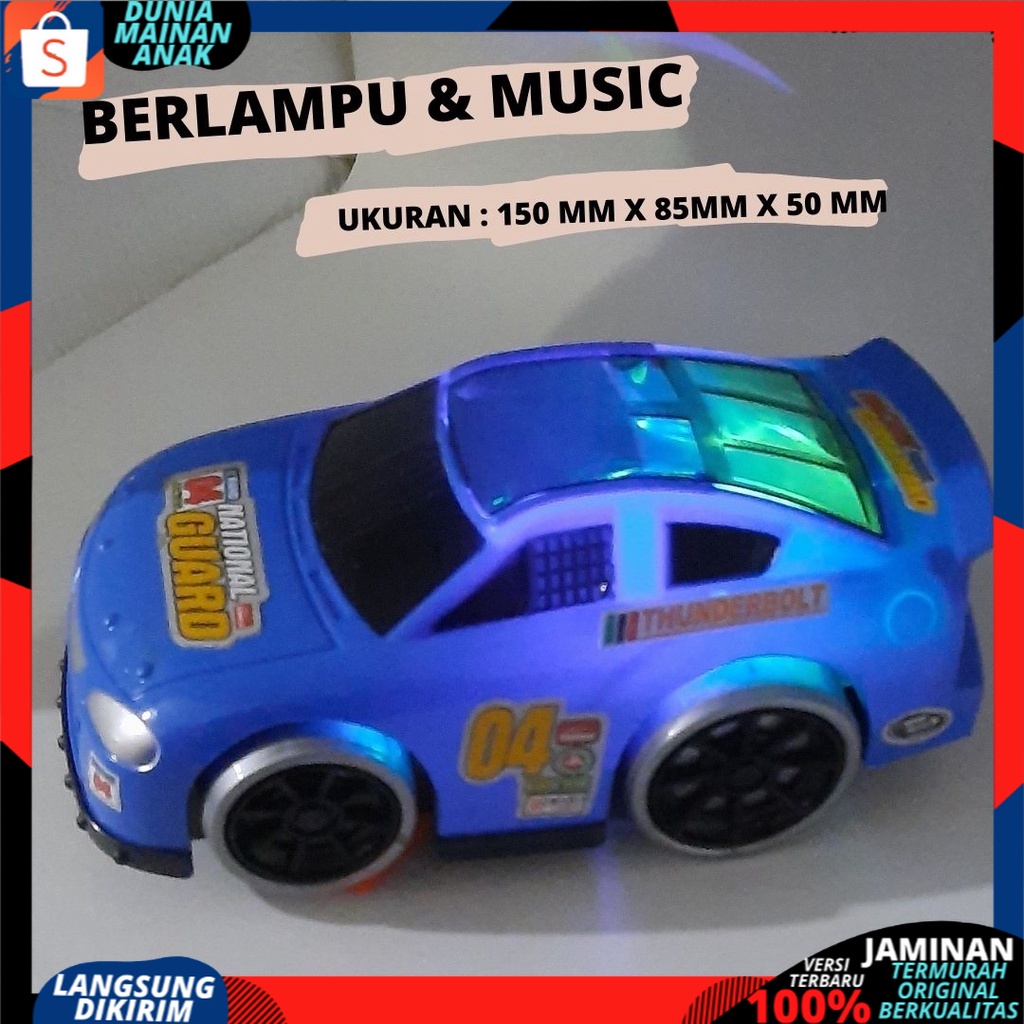 Mainan Anak Mobilan baterai Racing Sport Cars Polisi Bump And Go Ada Musik Dan Lampu Terbaru