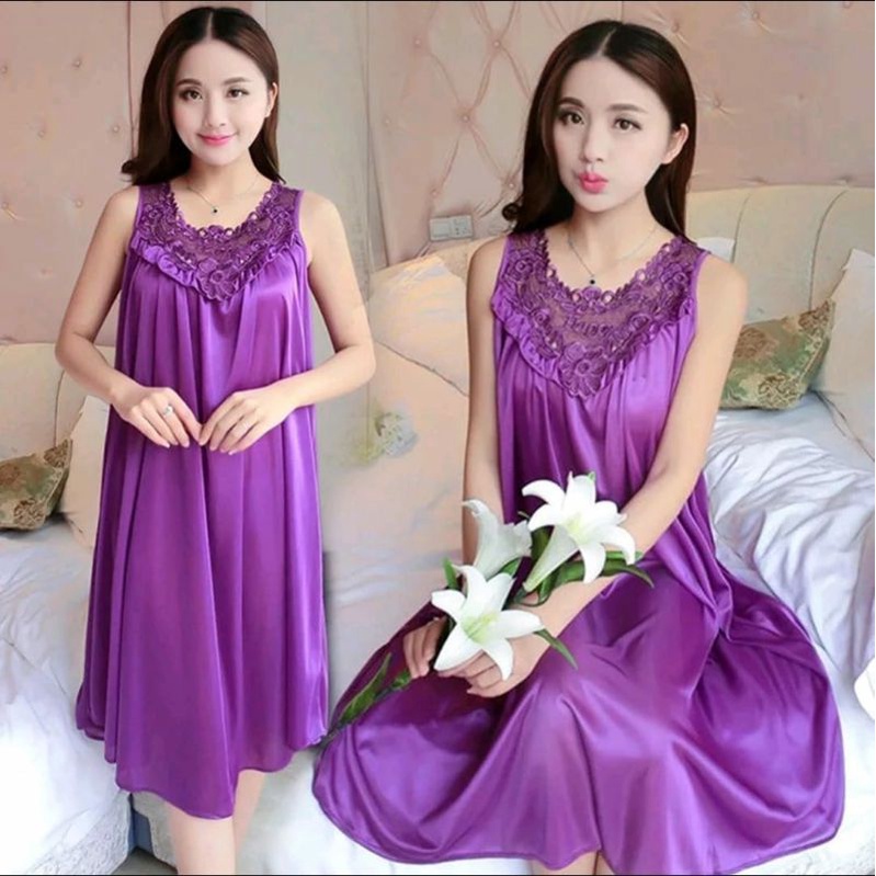 DASTER LINGERIE WANITA SATIN RENDA FLOWER IMPORT GOOD QUALITY