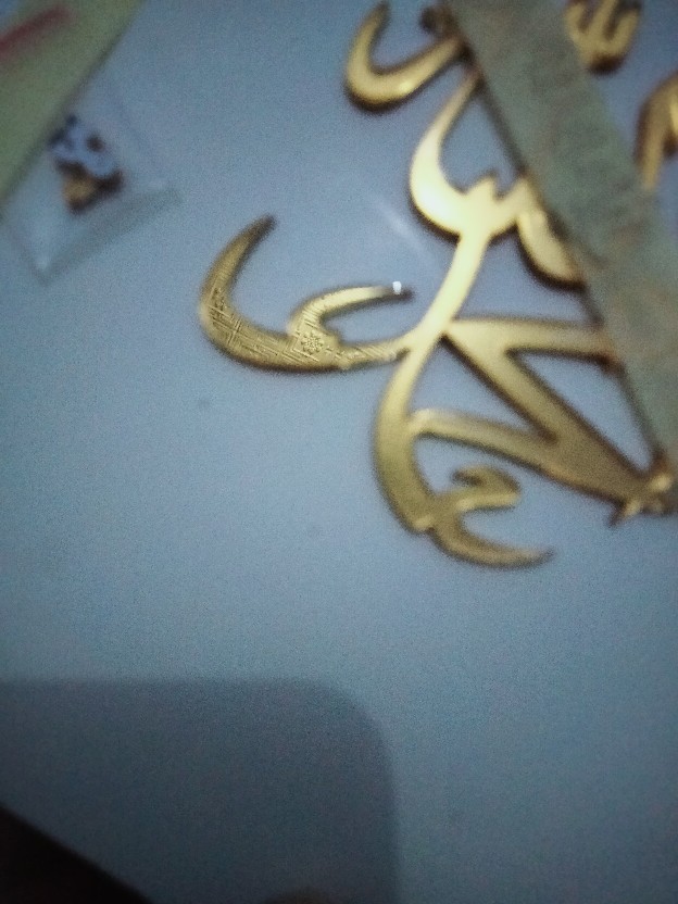 Kaligrafi Allah Muhammad Tinggi 5 - 20 Cm, Akrilik Gold / Silver / Rose Gold