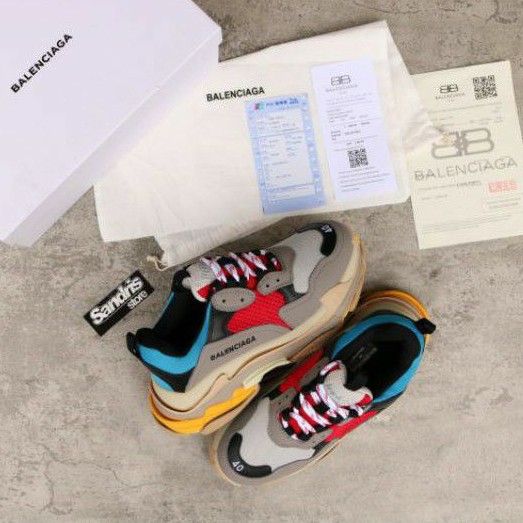 Balenciaga Triple S Grey Red Gris Rouge