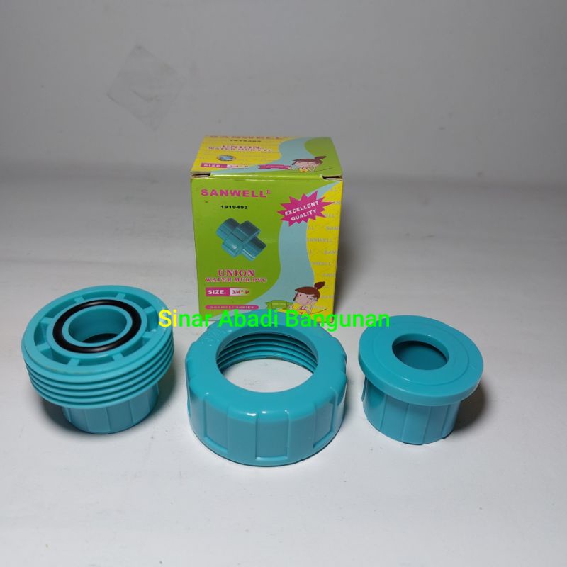 WATER MUR SANWELL/WATER MOOR PVC 3/4" SAMBUNGAN MESIN/POMPA AIR