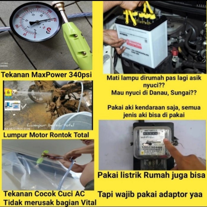 READY Promo Murah 250 Psi Steam Paket Lengkap Alat Cuci Kendaraan DISKON
