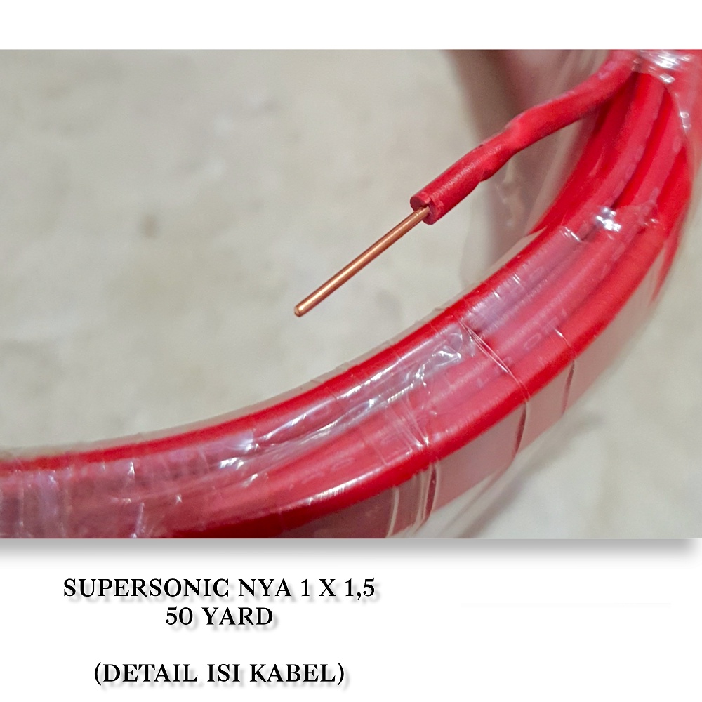 Kabel Listrik Tembaga Kabel NYA 1x1.5 Supersonic Kabel Tunggal Kabel Kawat Kabel Lidi 45m 45 meter