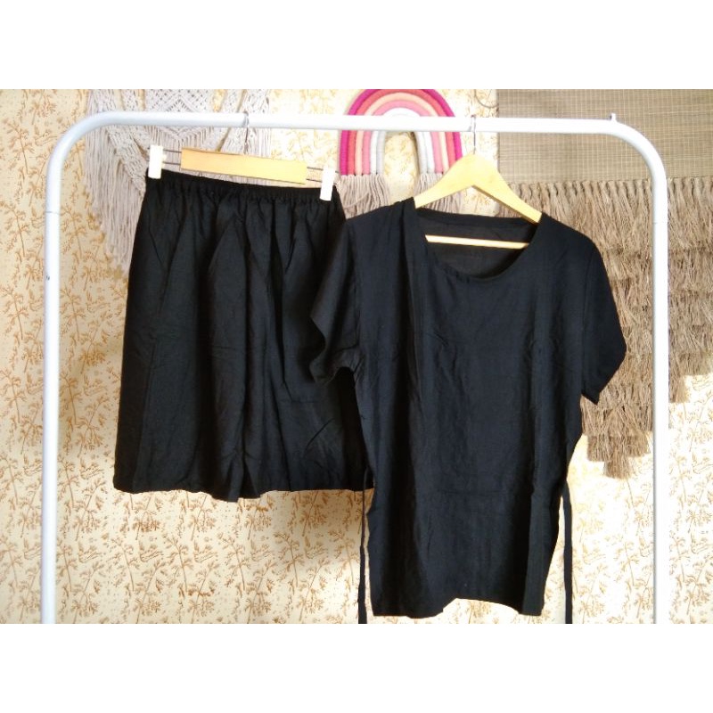 SETELAN PIYAMA / RAYON PENDEK JUMBO POLOS TERMURAH/Babydoll Pendek Jumbo XXL LD 120 Rayon Premium