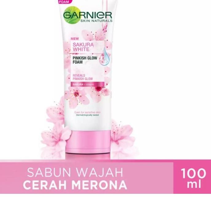 Stok Terbatas Garnier Sakura White Booster Serum 30ml / Krim Siang /Malam 50ml / Sabun Muka 100ml /