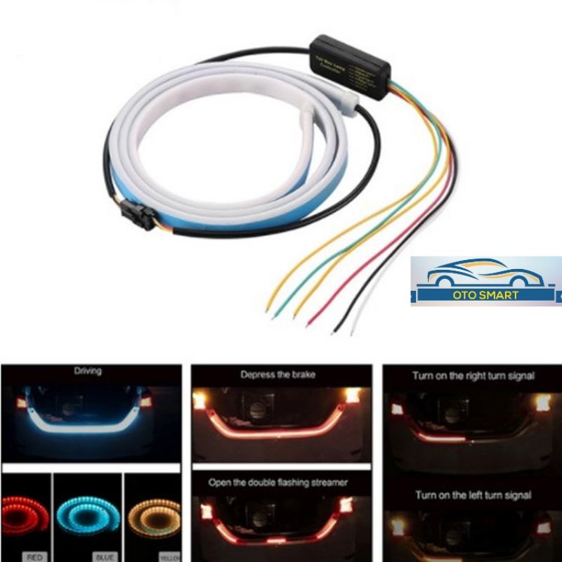 LAMPU BAGASI PINTU BELAKANG MOBIL STOP SEIN SIGNAL LAMPU STRIP DRL RGB 24V &amp; 12V TAIL