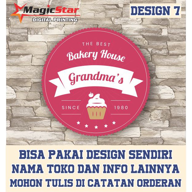 Sticker label custom bontak / label stiker logo cutting TERMURAH-LOGO 7