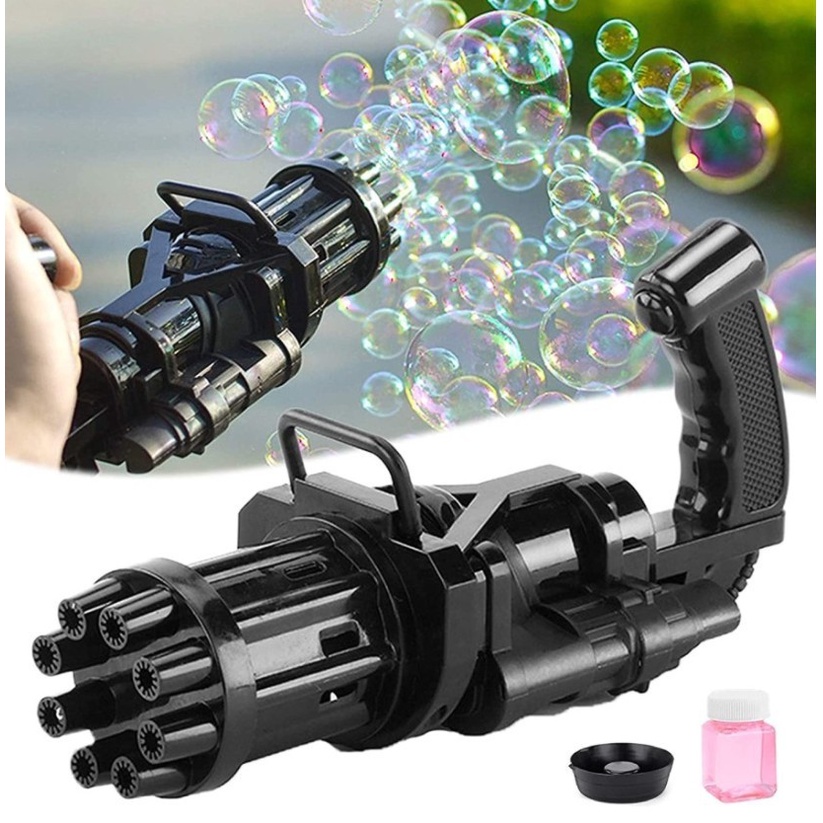 Bubble Gun Mainan Anak Gatling Electric Tembakan Pistol Balon Gelembung Busa Sabun Blower Machine