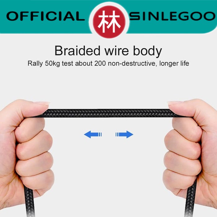 Sinlegoo XH-18 Braided Wire Data Cable Type-C Gaming Fast Charging