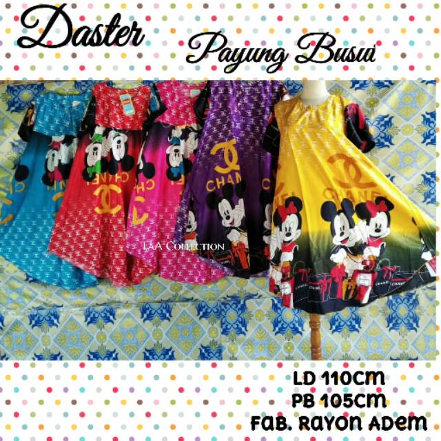 Daster karakter Mickey Mouse daster channel daster payung