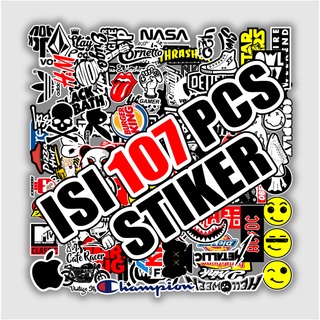 [  MAC ] 107 PCS STICKER RANDOM AESTHETIC ANTI AIR UNTUK LAPTOP CASE TUMBLER KOPER HP HELM