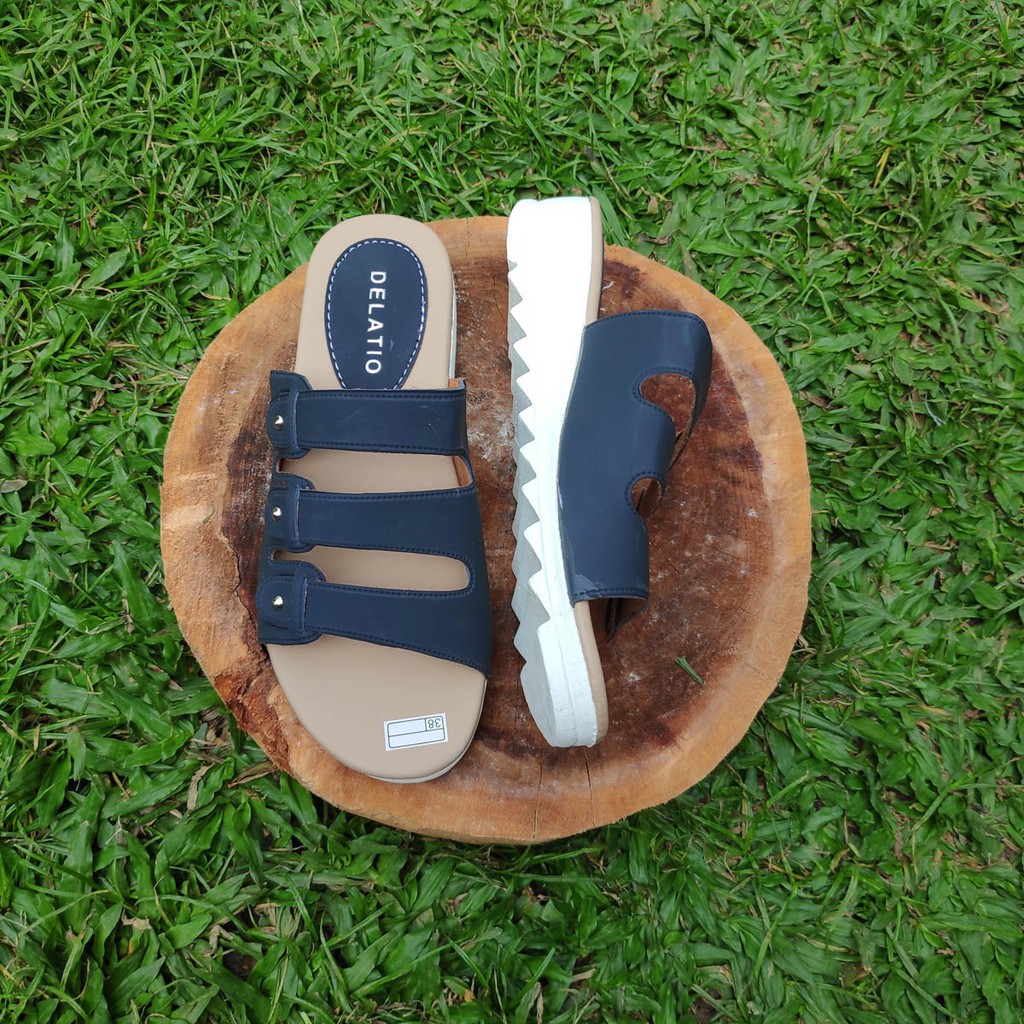 Sandal Wanita Kokop Ban strip tiga