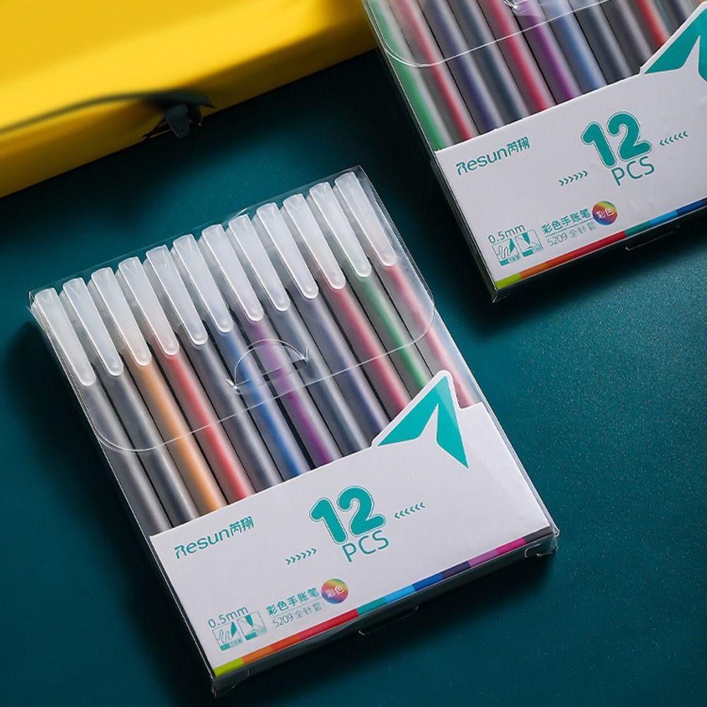 Nanas 12PCS /Set Stabilo Pen Set Good-looking Perlengkapan Kantor Sekolah Menggambar Alat Tulis Perawatan Mata Pena Netral