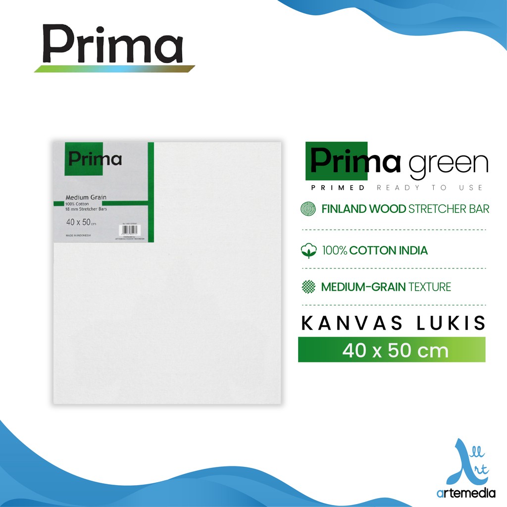 

Prima Green 40x50cm Cotton Canvas