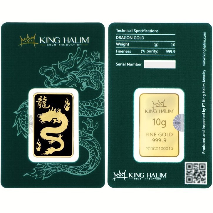 Logam Mulia King Halim / LM KH &quot;Dragon&quot; 24K 10 gram - SDW Gold -