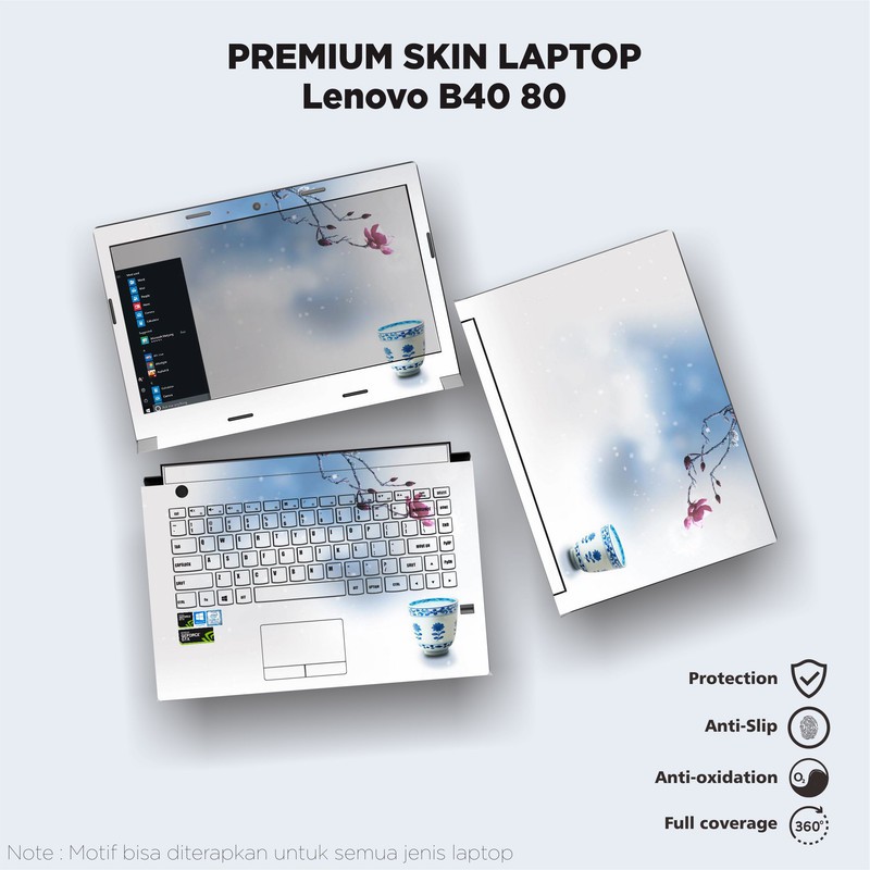 Garskin Laptop Fullbody lenovo b40 80 FLOWERS