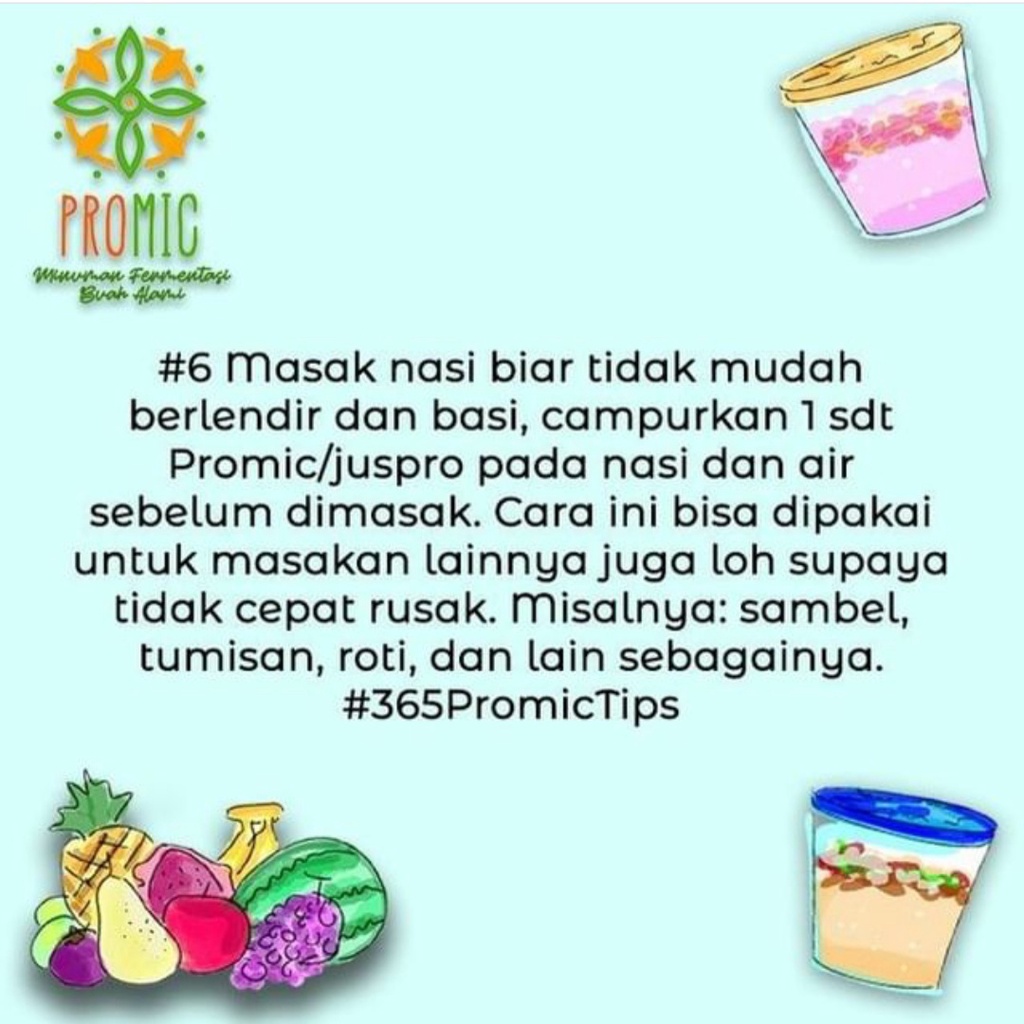 PROMIC Varian Baru/ Biang Promic/ Minuman Probiotik 200 ml Buah Naga &amp; Jambu Kristal