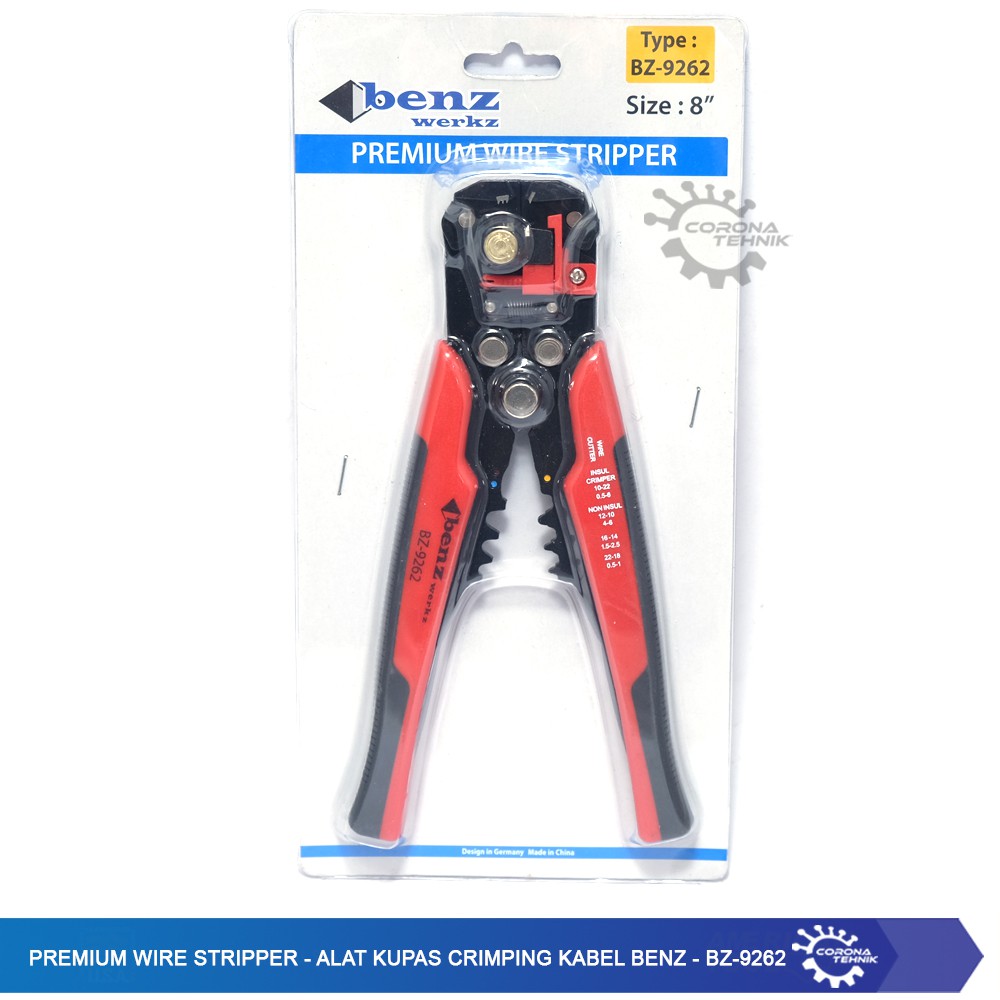 Premium Wire Stripper - Alat Kupas Crimping Kabel Benz - BZ-9262