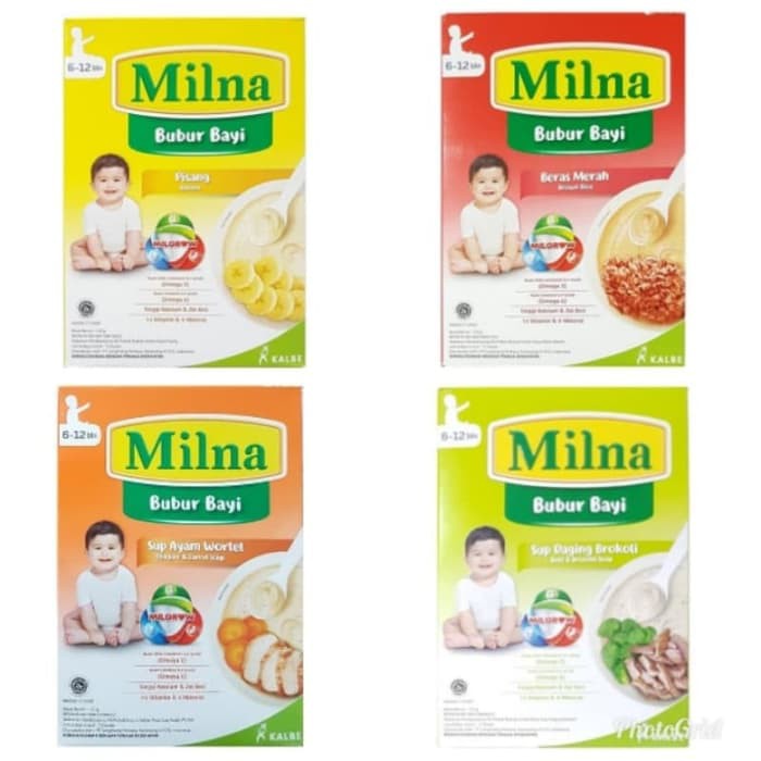 Milna Bubur Bayi 6-12M 8-12M makanan MPASI baby Makassar