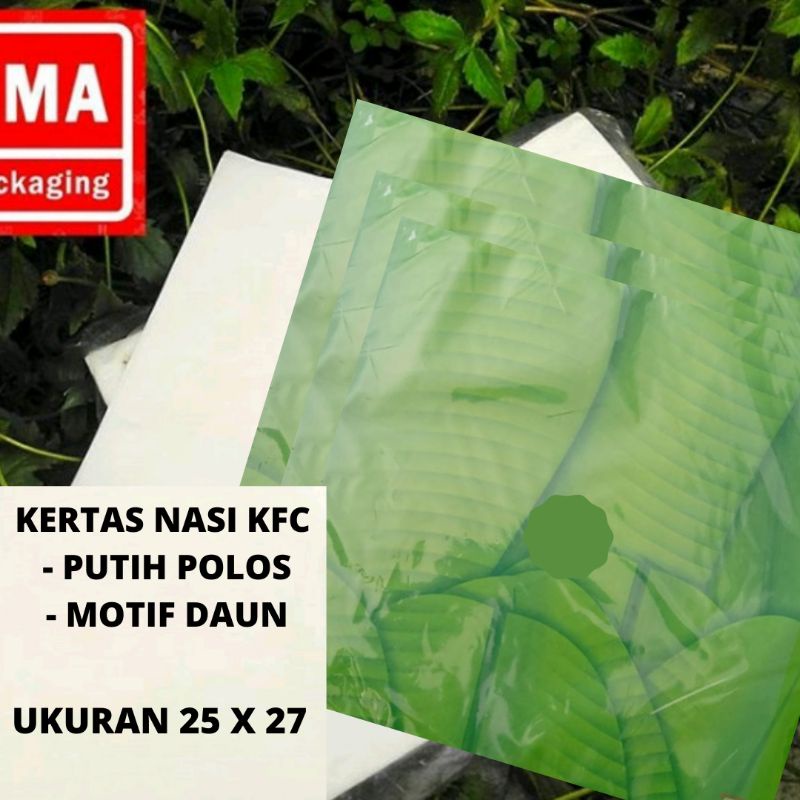 

Kertas Nasi KFC 25x27 /Kertas Kebab/ Kertas KFC Tipis (isi 25 pcs dan 50 pcs)