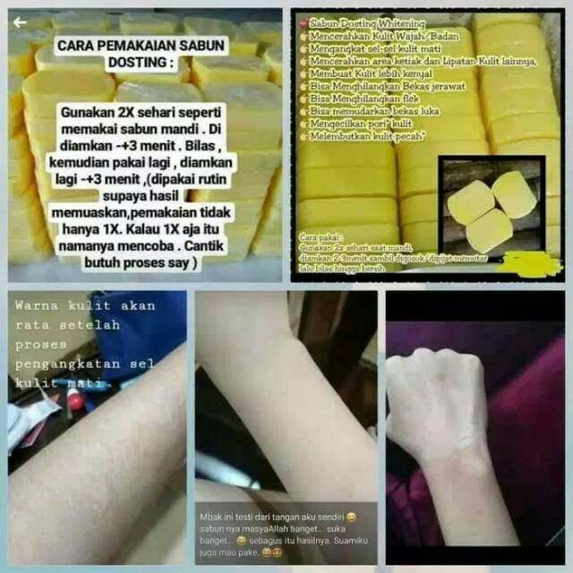 SABUN DOSTING PEMUTIH KULIT ORIGINAL BPOM - DOSTING NATURAL WHITENING SOAP