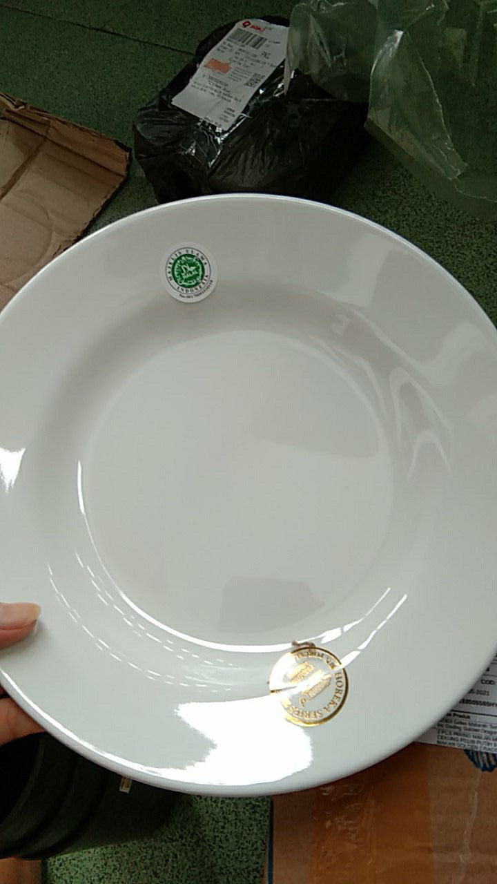 Piring Makan 9 Inci Putih P5309 - Golden Dragon Melamine Horeka