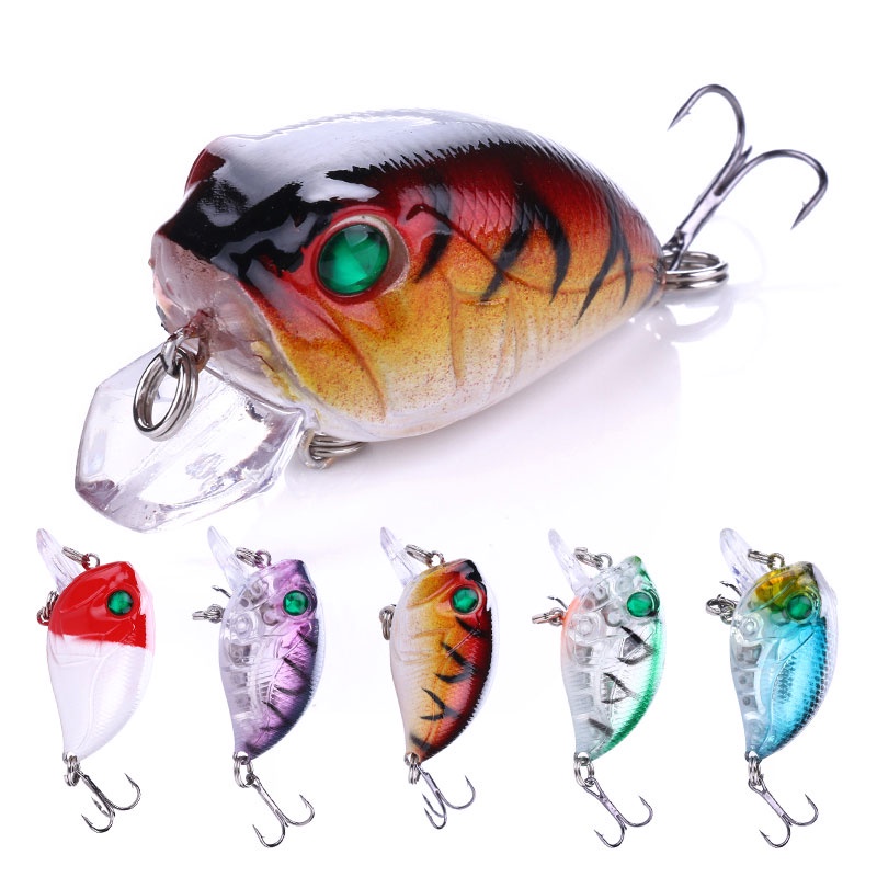 HENGJIA 5PCS Umpan Pancing 4.5CM 8G crankbait fishing lure hard Bait tackle artificial lures swimbait fish wobbler