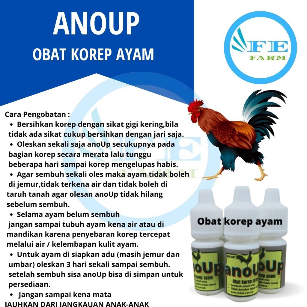 Obat Korep Ayam Ampuh Bulu Tidak Rontok Tanpa Efek FEFARM